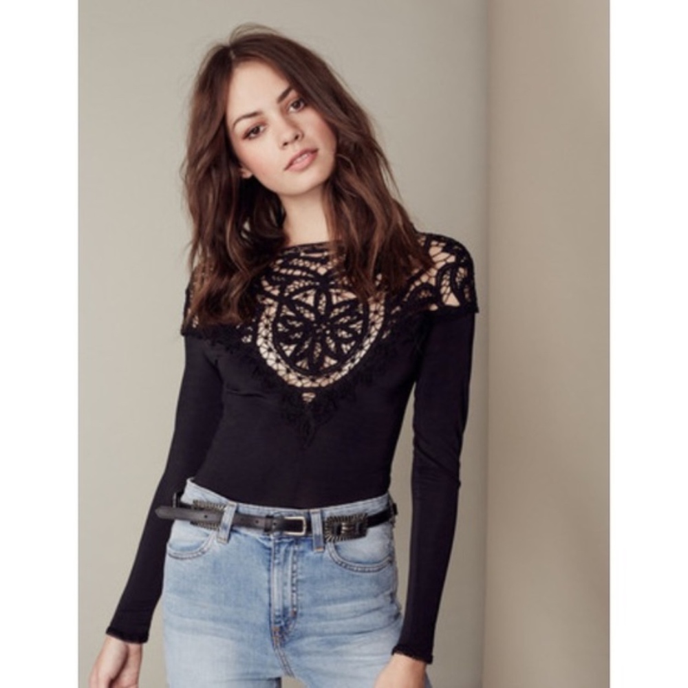 EUC For Love and lemons Penelope Bodysuit